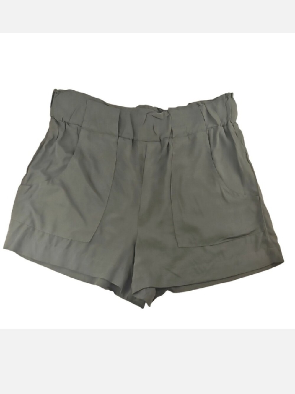 Indigo Rein High Waist Olive Green Shorts with Pockets